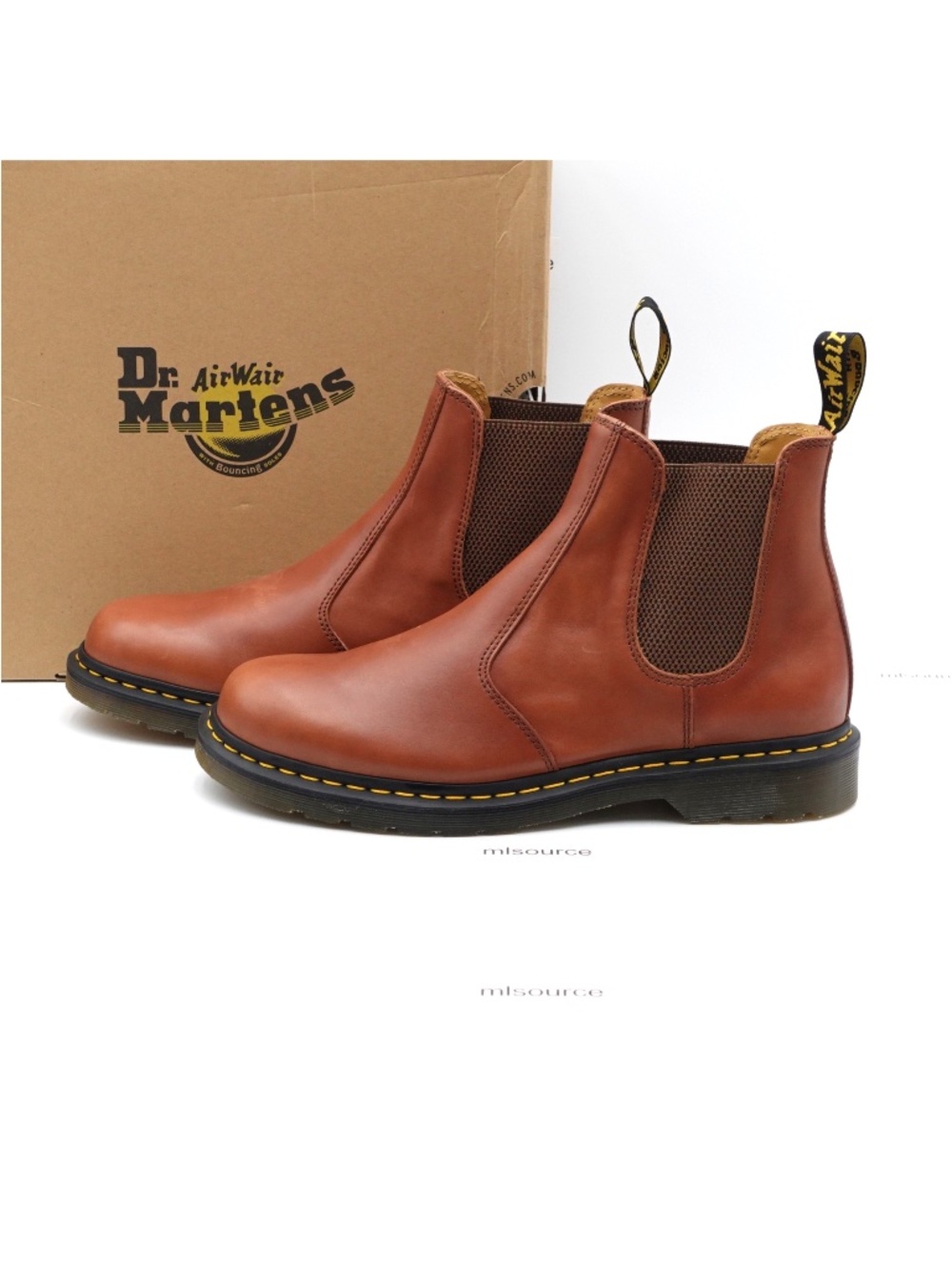Men's Dr. Martens 2976 Pull-On Boots 31002225 Saddle Tan/Carrara